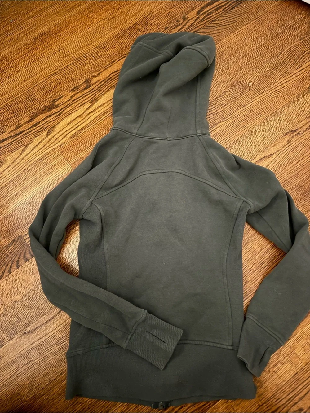 lululemon athletica women Dark Gray green Full-Zip Hoodie